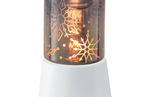 Elektrische Miniduftlampe Crystal Christmas mit Unterteil für den Tisch