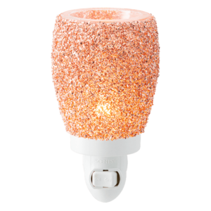 Elektrische Miniduftlampe Glitter Rose Gold mit Wandstecker