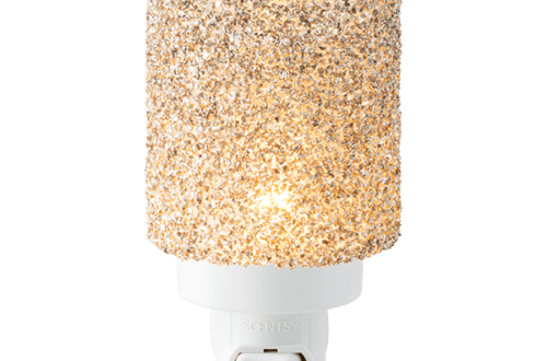 Elektrische Miniduftlampe Glitter Silver mit Wandstecker