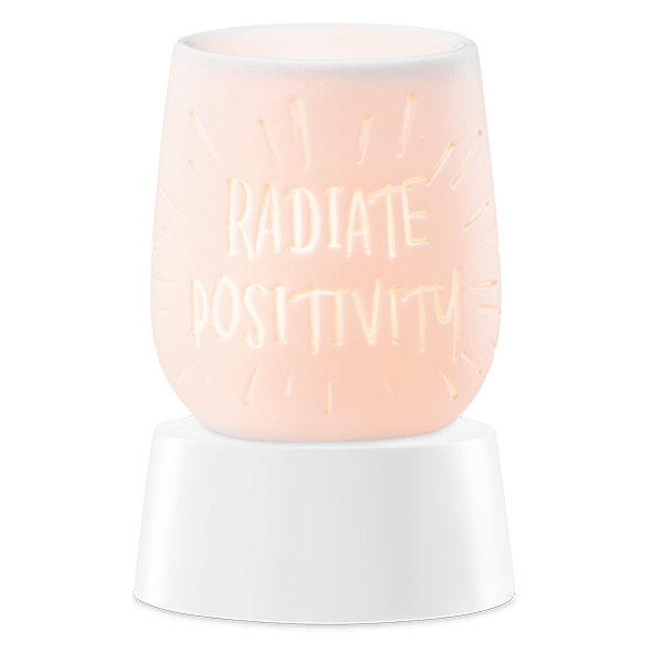 Elektrische Miniduftlampe Radiate Positivity mit Unterteil für den Tisch
